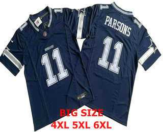 Mens Dallas Cowboys #11 Micah Parsons Navy Blue FUSE Limited Vapor Stitched Jersey